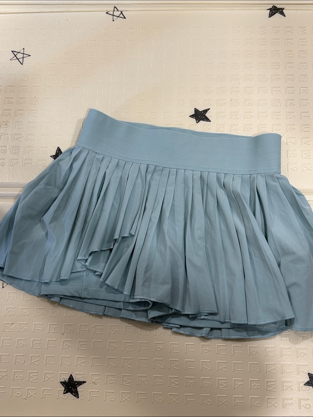 Yogalicious Pleated Mini Skirt in Dusty Blue